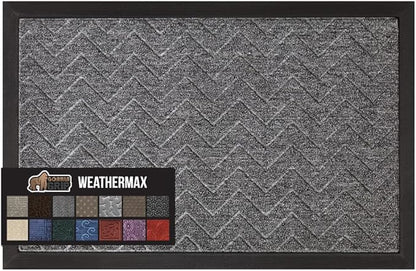 GORILLA GRIP 100% Waterproof All-Season WeatherMax Doormat, Durable Natural by GorillaGrip