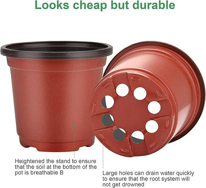 MIXC Plant Nursery Pots with Humidity Dome 4" Soft Transparent Plastic - Image 3