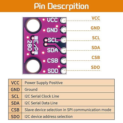 4pcs BME280 3.3V Sensor Module GY-BME280-3.3 Atmospheric Pressure Sensor - Image 3