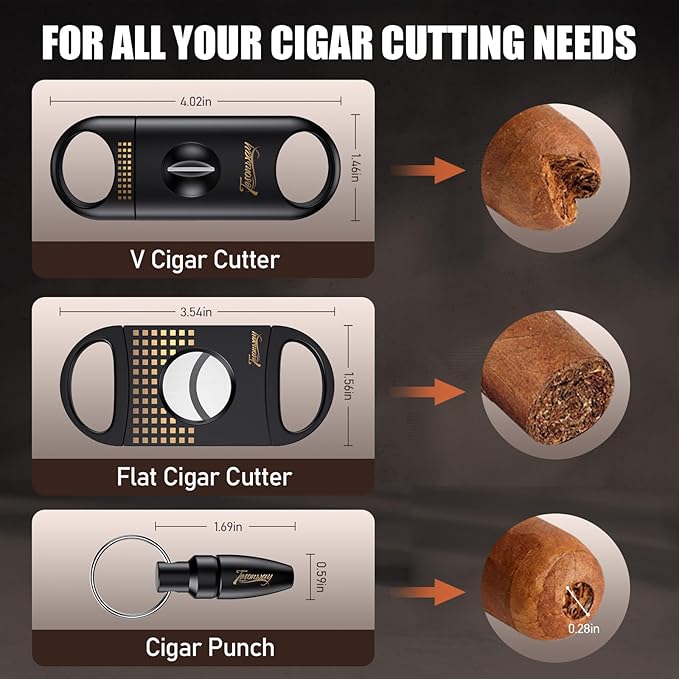 Cigar Humidor, Cedar Wood Humidor Cigar Box, Glass Top Desktop Humidor - Image 5