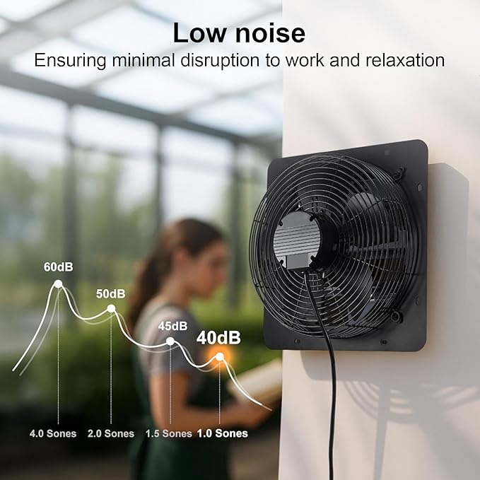 GROWNEER 12 Inch Shutter Exhaust Fan - Image 5