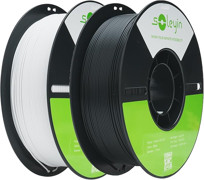 Soleyin Ultra PLA Filament 1.75mm PLA 3D Printer Filament High Speed 30-600mm/s by Skouphy