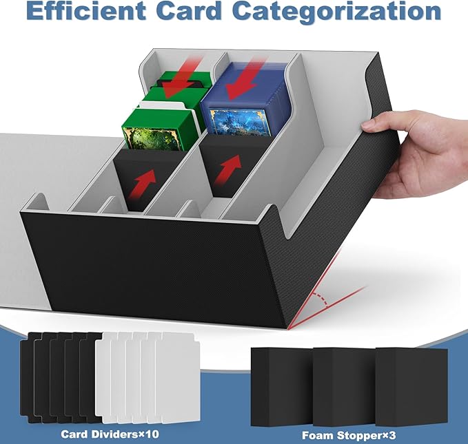 Mlikero Card Deck Case for Trading Cards 1800+, Trading Card Storage Box Fits - Image 3