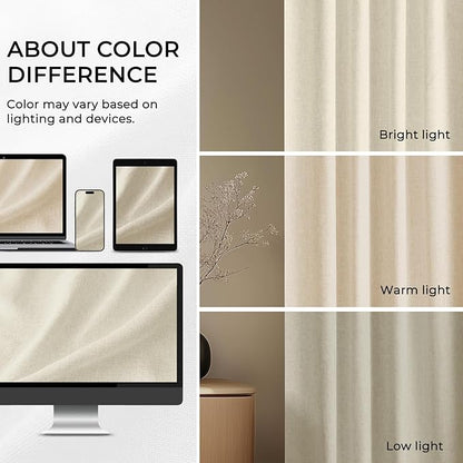 INOVADAY Thermal Sliding Door Curtains 100% Blackout Curtains - Image 6