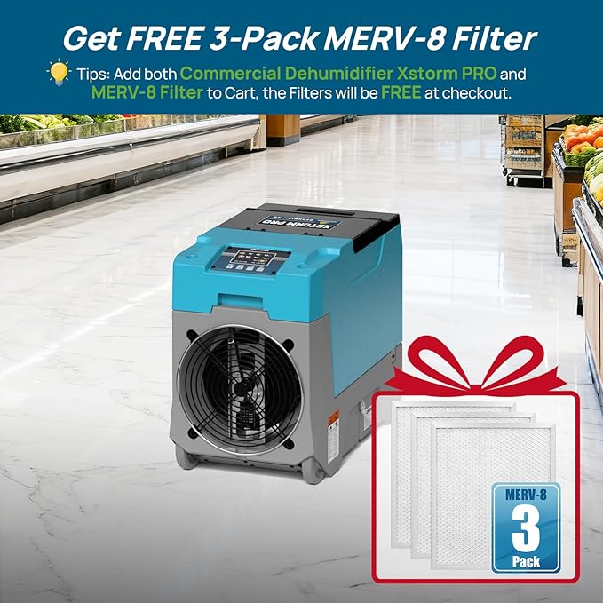 ARGENDON 180 PPD Commercial Dehumidifiers, Crawl Space Dehumidifier - Image 2