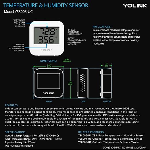 YoLink SpeakerHub & Two Temp/Humidity Sensors Starter Kit – Audio Hub Plays - Image 9