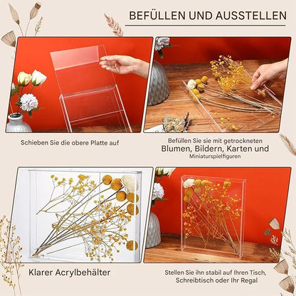 Acrylic Storage Box, Dried Flowers Display Case, Trading Cards, Entrance Tickets - Image 5