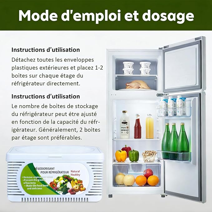 6 Pack Fridge Deodorizer, Refrigerator and Freezer Deodorizer Odor Eliminator - Image 7