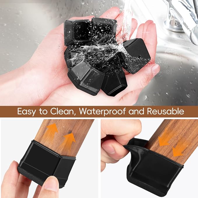 16Pcs Square Chair Leg Floor Protectors - Image 6