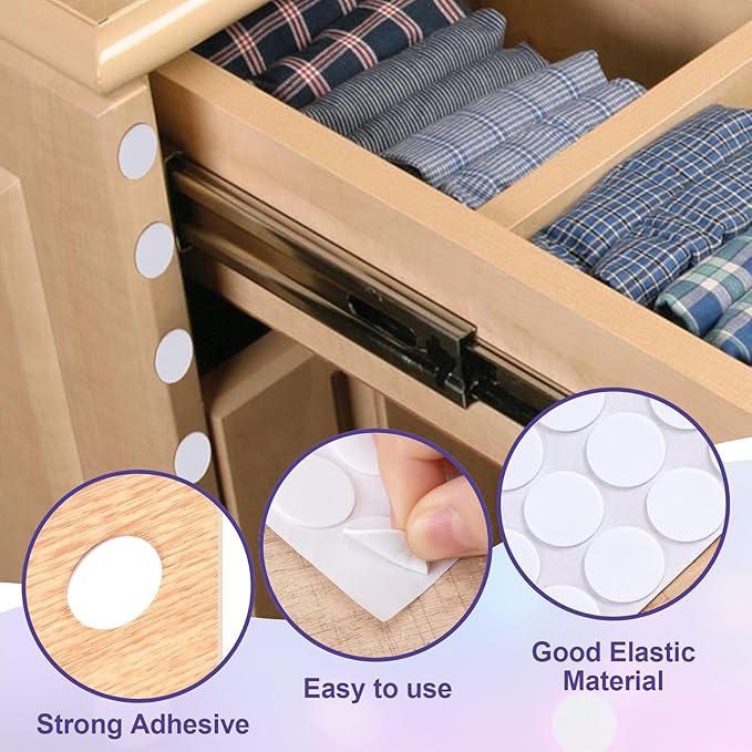 240 Pcs Small Felt Furniture Pads, Self-Adhesive EVA Foam Dot Circles, Round - Image 4