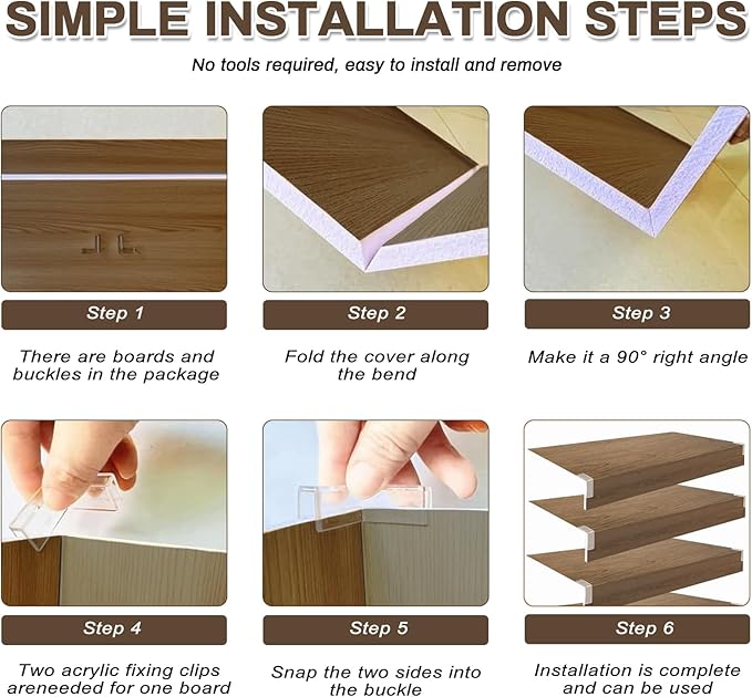 5PCS Wire Shelf Covers for Pantry, 33 X 12 in PVC Wire Rack Covers for Shelves - Image 7