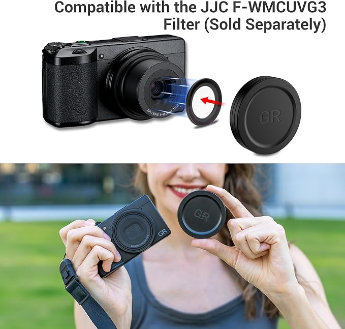 JJC Aluminum Lens Cap for Ricoh GR IV GRIV GR4 HDF Monochrome Digital Camera - Image 7