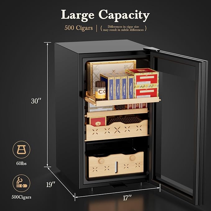 65L Intelligent Temperature and Humidity Adjustable Electronic Cigar Humidor - Image 2