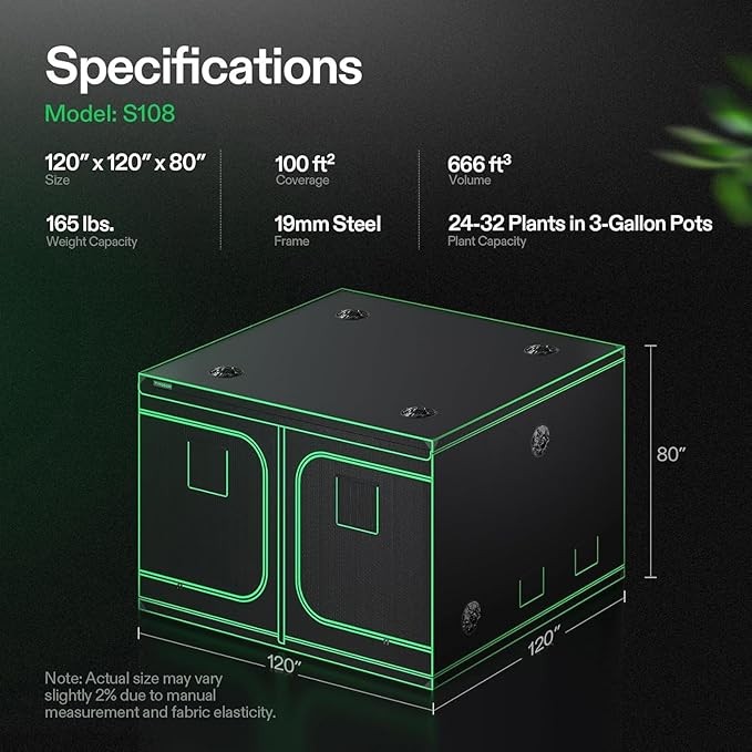VIVOSUN S108 10x10 Grow Tent - Image 7
