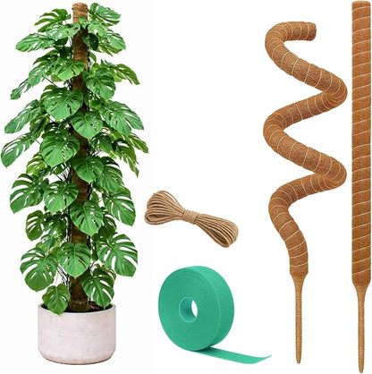 Moss Pole Monstera Plant Support – 2 Pack 28” Bendable Moss Pole Monstera Plant by Craft911byLIME