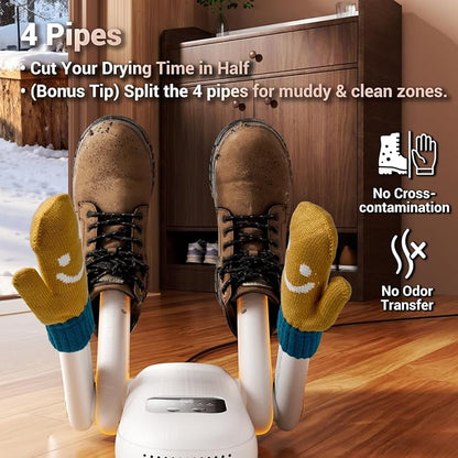 Boot Dryer, Shoe Dryer, Electric Gloves Warmer | Boost Mode, 4-Pipes - Image 4