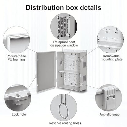Outdoor Electrical Junction Box, ABS Water Resistant Enclosure - Image 6
