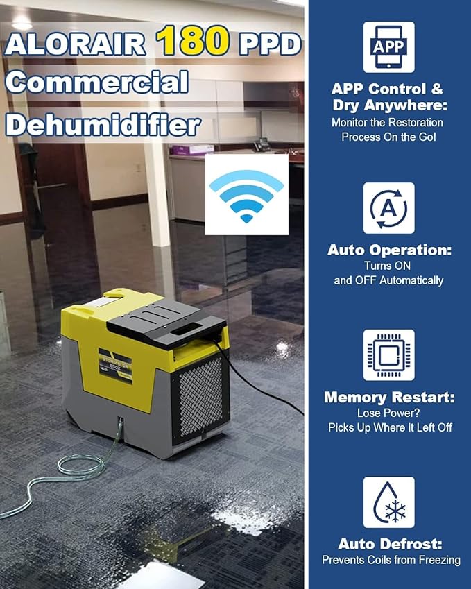 ALORAIR 180 Pints Commercial Dehumidifier - Image 3
