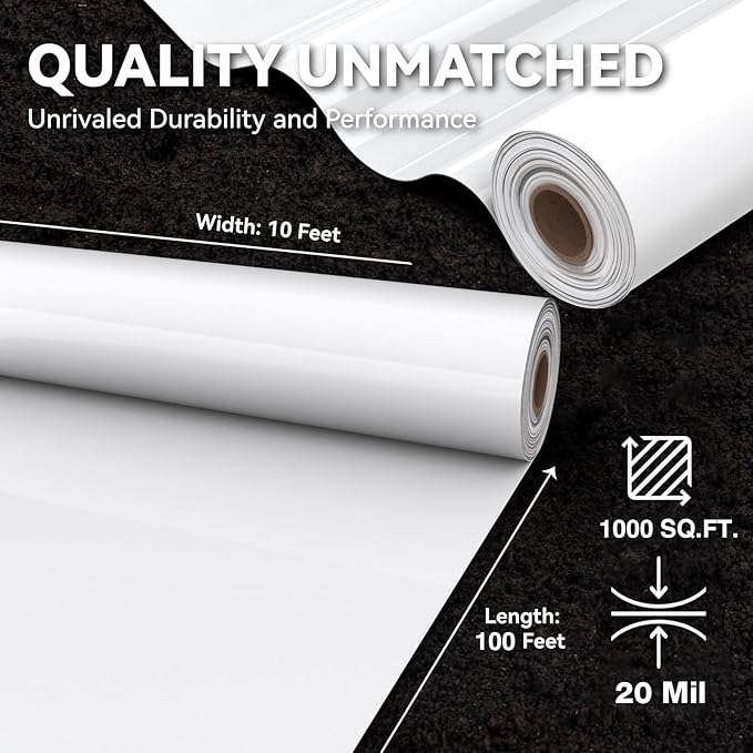 Crawl Space Vapor Barrier, 20 Mil Vapor Barrier, Heavy Duty Polyethylene Film - Image 5