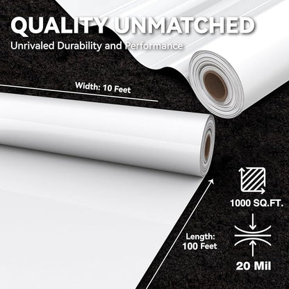 Crawl Space Vapor Barrier, 20 Mil Vapor Barrier, Heavy Duty Polyethylene Film - Image 5
