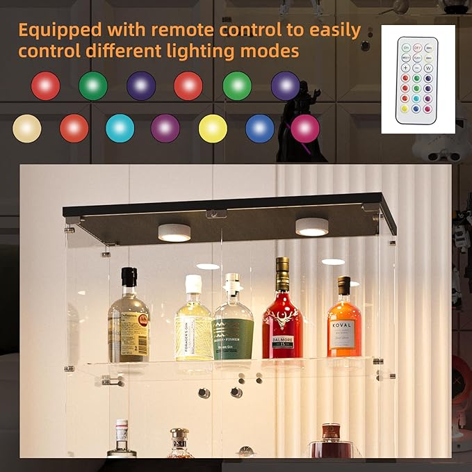 Yoluckea 4-Tier Glass Display Cabinet - Image 4