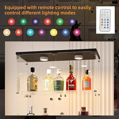 Yoluckea 4-Tier Glass Display Cabinet - Image 4