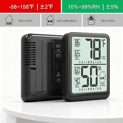 Antonki Room Thermometer, Digital Small Hygrometer Indoor Thermometer Humidity - Image 6