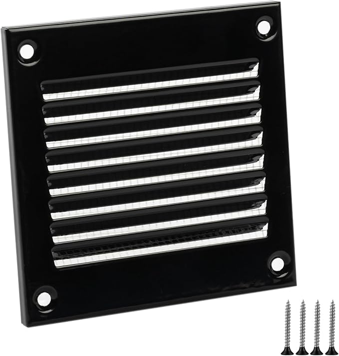 2x2 Vent Cover - Black HVAC Return Air Grille by TURvent