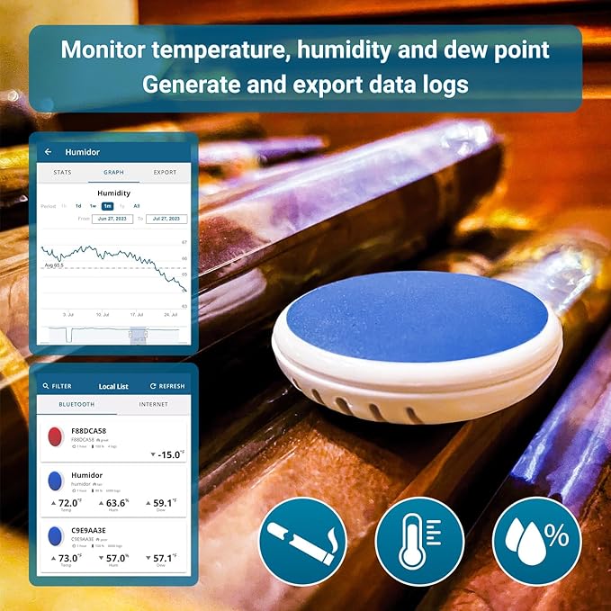Bluetooth Compatible Thermometer, Hygrometer & Dew Point Sensor and Logger - Image 9