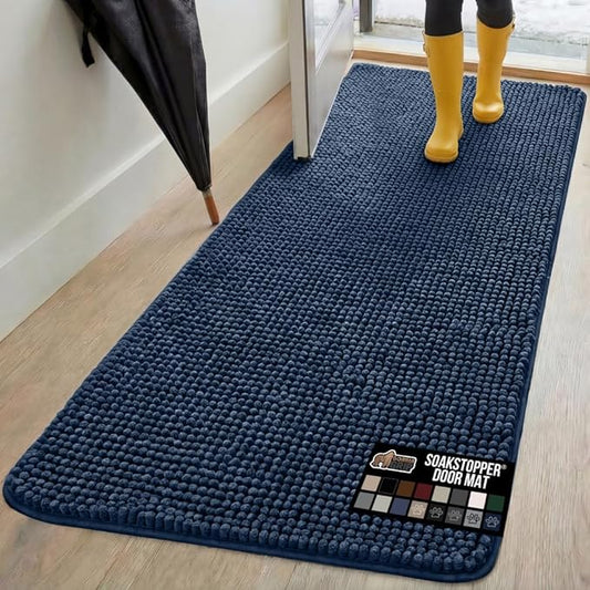 GORILLA GRIP SOAKSTOPPER Dog Door Mat, 70x24 Machine Washable Rug Absorbent by GorillaGrip