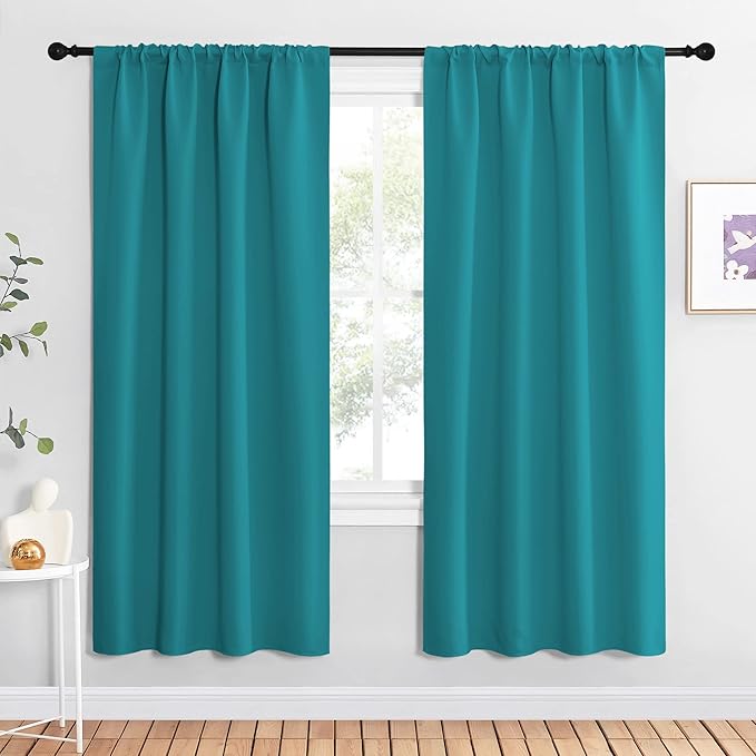 NICETOWN Peacock Blue Blackout Curtains Panels by NICETOWN