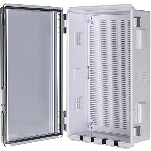 ABS Electrical Junction Box, Ventilated Design, Cable Grommets, IP65 Waterproof by ANIMACYN