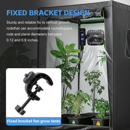 4" Smart Grow Tent Fan with Auto Climate Control - Image 3