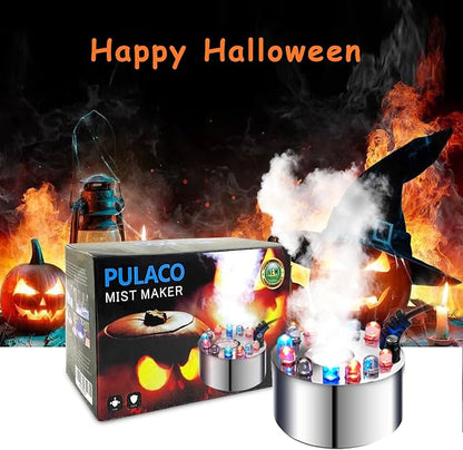 PULACO Mist Maker, 12 LED Mister Fogger Water Fountain Pond Fog Machine - Image 2