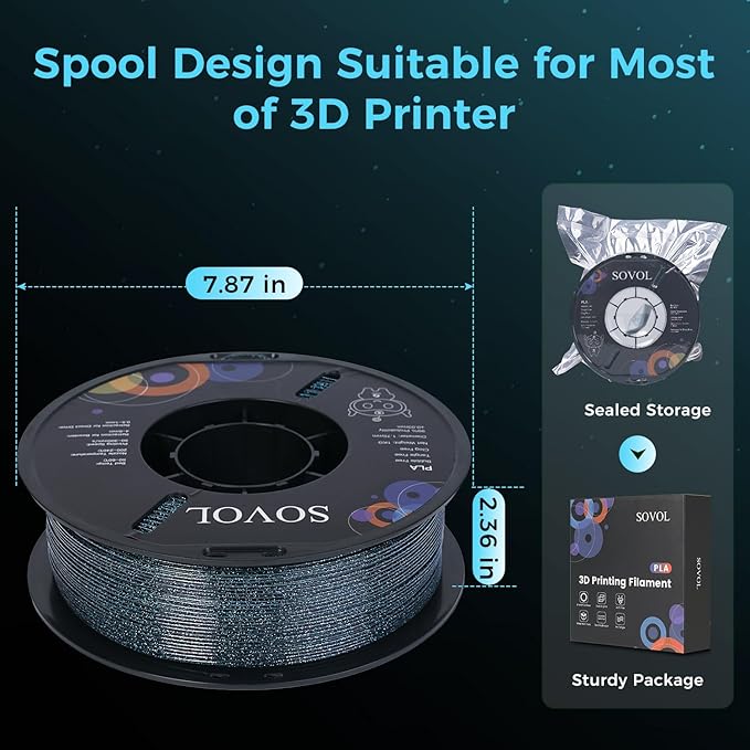 Sovol 3D Printer Luminous Filament, Glow in The Dark PLA 1kg Spool 3D Printing - Image 7