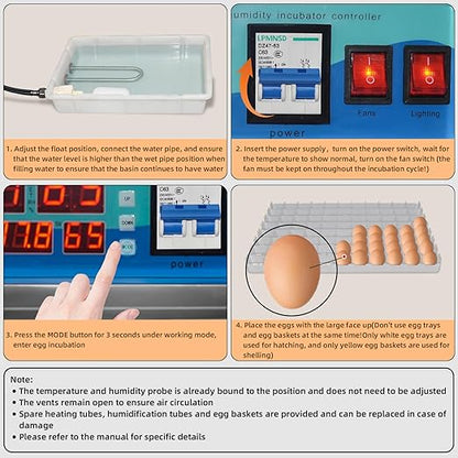 XKV 352 Egg Incubator with Automatic Egg Turning, Temperature Control and - Image 4