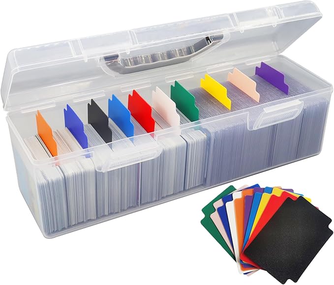 Plastic Trading Card Storage Box, Toploader Baseball Football Sports Card by Unknown