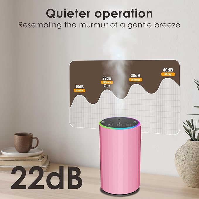 Waterless Essential Oil Diffuser, Battery Powered Mini Scent Air Machine - Image 6