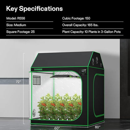 VIVOSUN R556 5x5 Grow Tent - Image 8