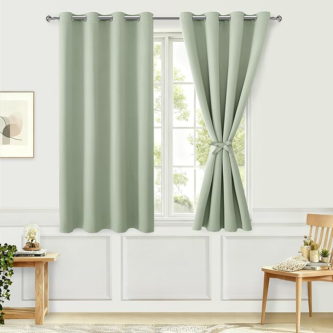 Hiasan Blackout Curtains for Bedroom, 52 x 54 Inches Long - Image 2