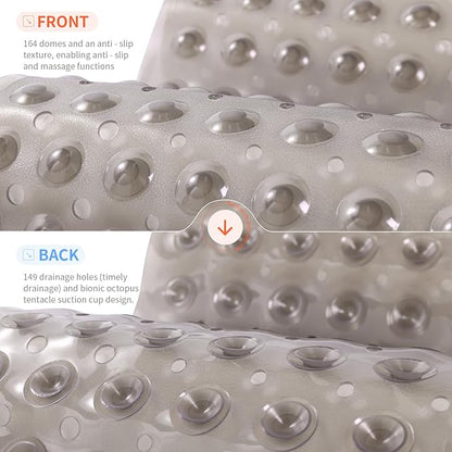 Anti-Slip Bathtub Shower mat, 20.8×20.8（Approximately 53×53cm） inch Soft - Image 2