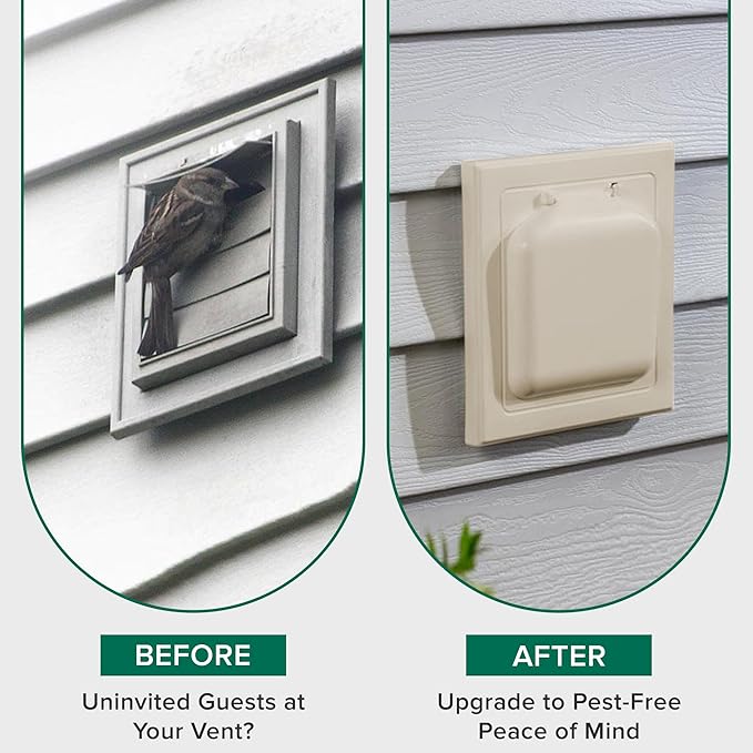 NO-PEST VENT MetalGuard, Dual Door Dryer Vent Cover Outdoor 4 Inch, - Image 3