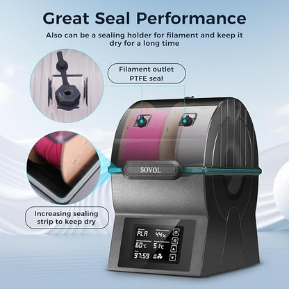 Sovol Filament Dryer, SH02 Dry Box Filament Sealed Storage Box 3D Printer Spool - Image 3