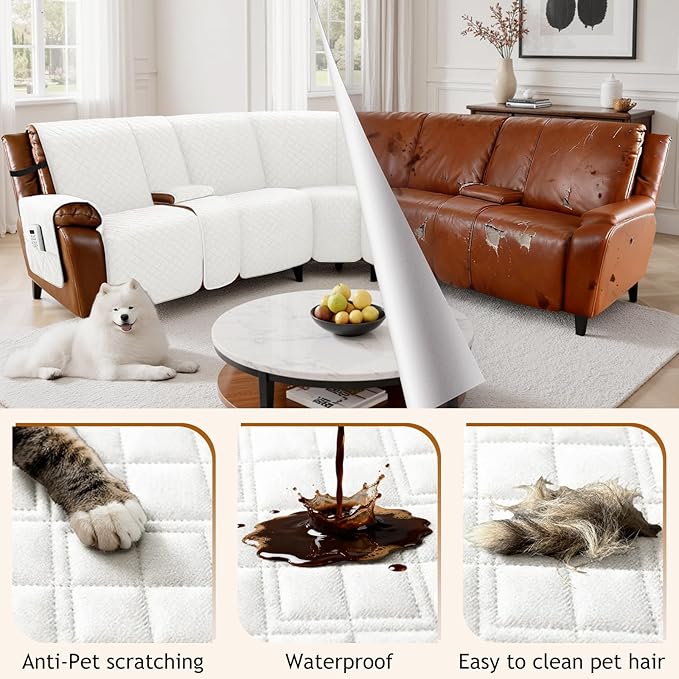 Arfntevss Waterproof Recliner Sectional Couch Covers - Image 6