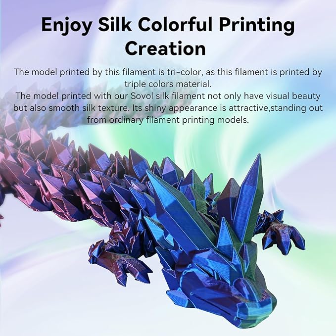 Sovol PLA Filament Silk Tri Color Co-Extrusion 1.75mm, 3D Printer Filament 1kg/ - Image 4