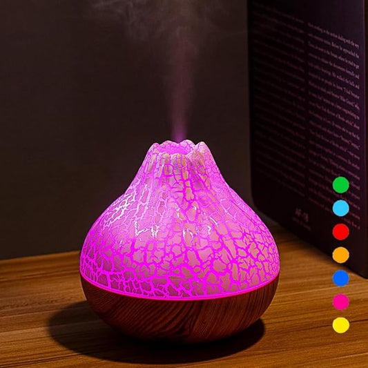 Mini Colorful Cool Humidifier, Volcano Shape Humidifier, USB Personal Desktop by MCOURASOY