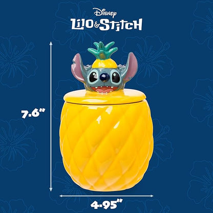 Silver Buffalo Disney Lilo and Stitch Pineapple Tropical 3D Sculpted Ceramic - Image 3