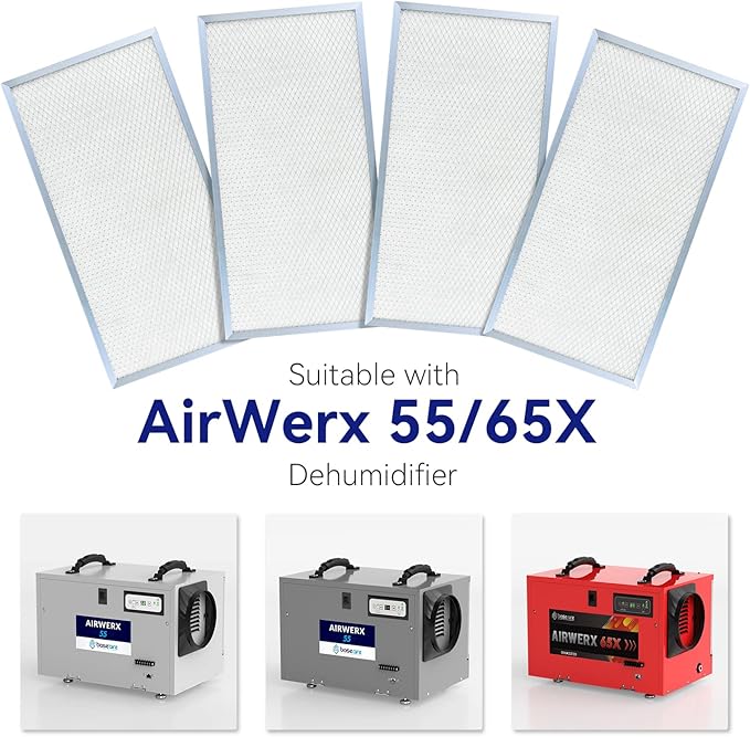 BASEAIRE 4 Pack MERV-8 Filter Replacement Set - Image 6
