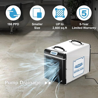 ALORAIR Basement/Crawlspace Dehumidifiers 198 PPD, 90 Pints, 5 Years Limited - Image 2