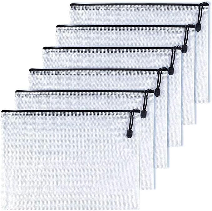 Oaimyy-B4, Mesh Zipper Pouch Document Folders Bag Plastic Zip File Folders by Oaimyy